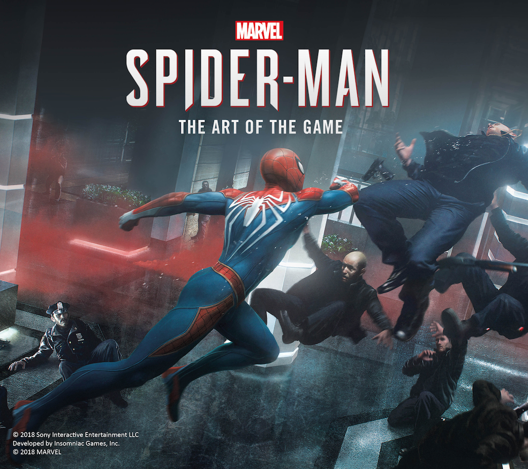 Verdeel kleding satire Marvel's Spider-Man: The Art of the Game @ Titan Books